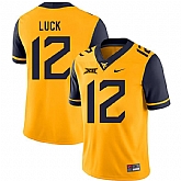 West Virginia Mountaineers 12 Oliver Luck Gold College Football Jerseys Dzhi,baseball caps,new era cap wholesale,wholesale hats